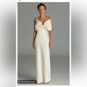 COPY - Anna October Bow Embellished Bridal Gown Ivory Small